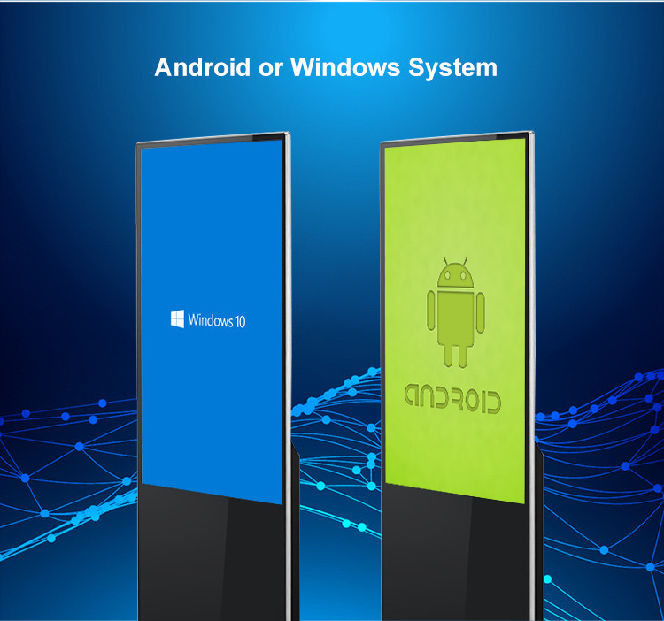 Android Indoor Digital Advertising Display 43" 50" 55" 65" Optional