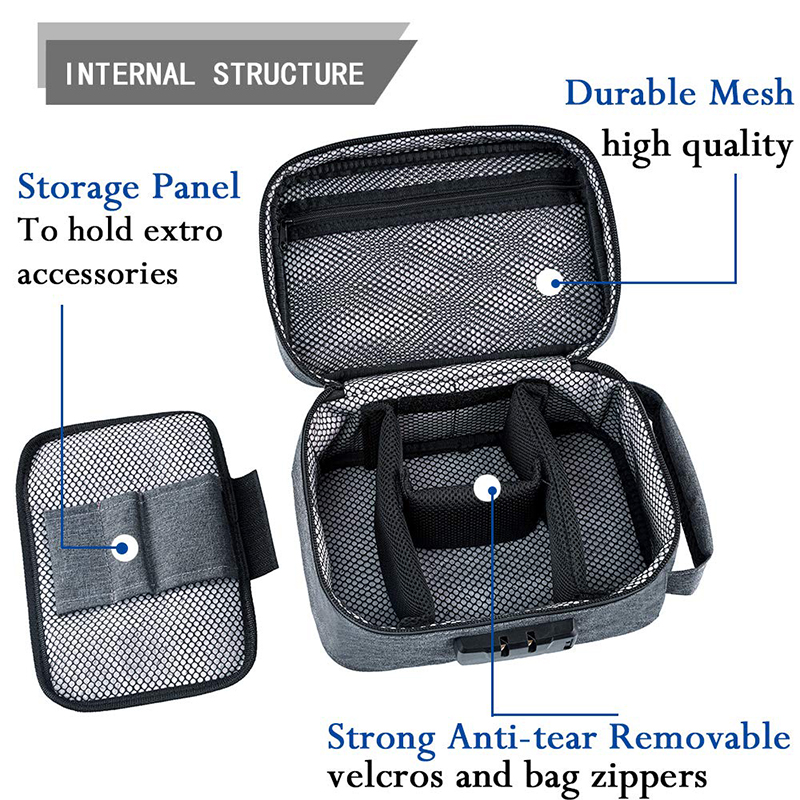 Odor Proof Bags With Strong Anti Tear Removable Velcro Structure