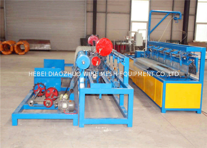 Blue And Green Full Automatic Chain Link Fence Machine For Double Wire And Single Wire