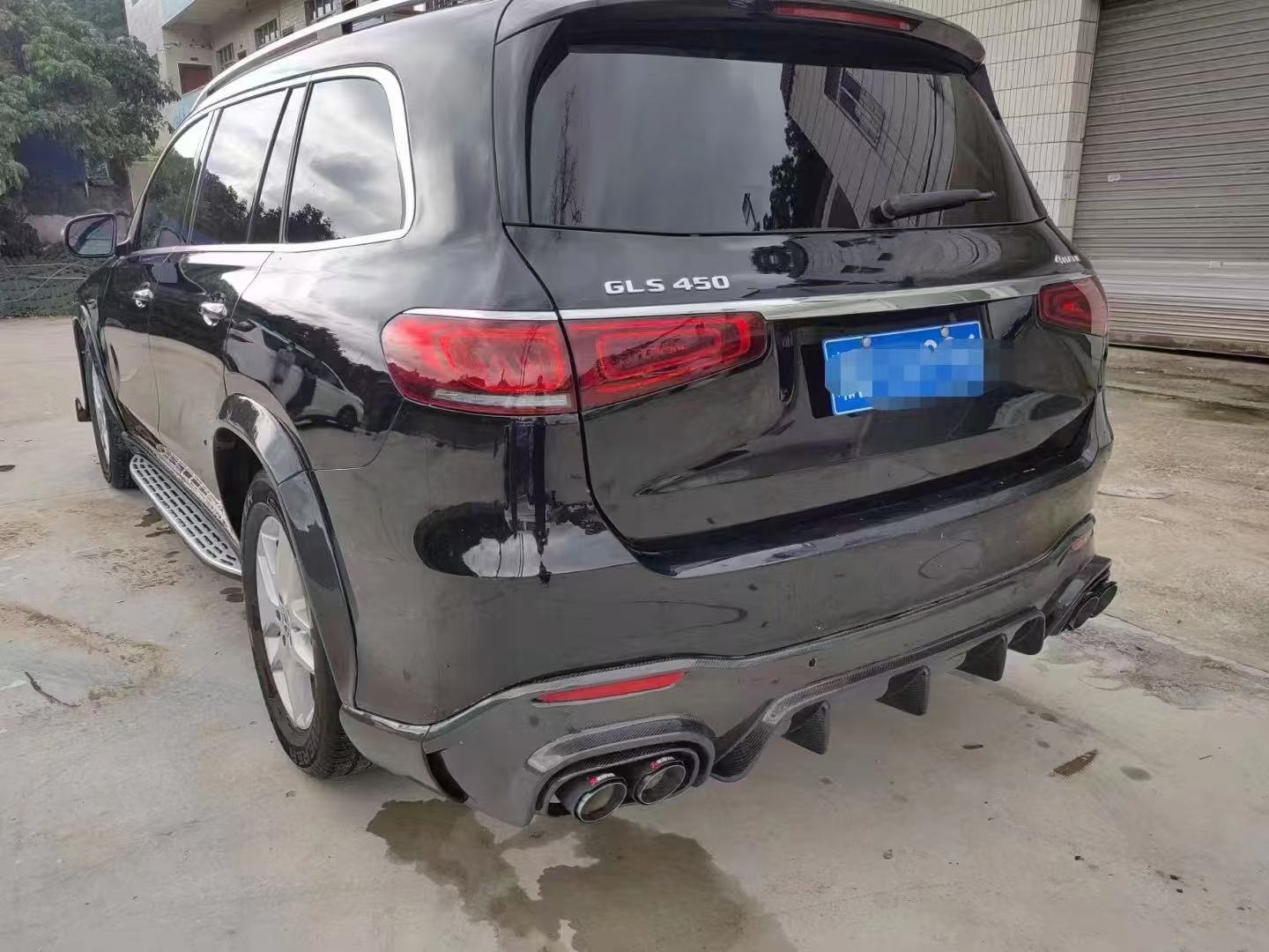For Mercedes X167 GLS450 Carbon Fiber Body Kit GLS Upgrade BS Style Front Lip Diffuser Spoiler Widebody Kit