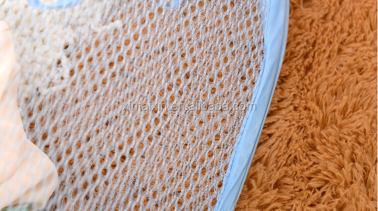 Portable Colorful Foldable Mesh Laundry Basket Reusable Dirty Cloths Bag