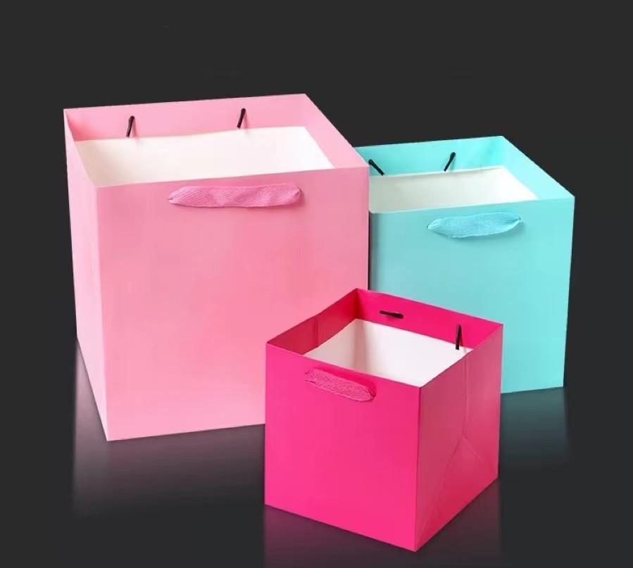 15x15x15 Plain Paper Shopping Bags