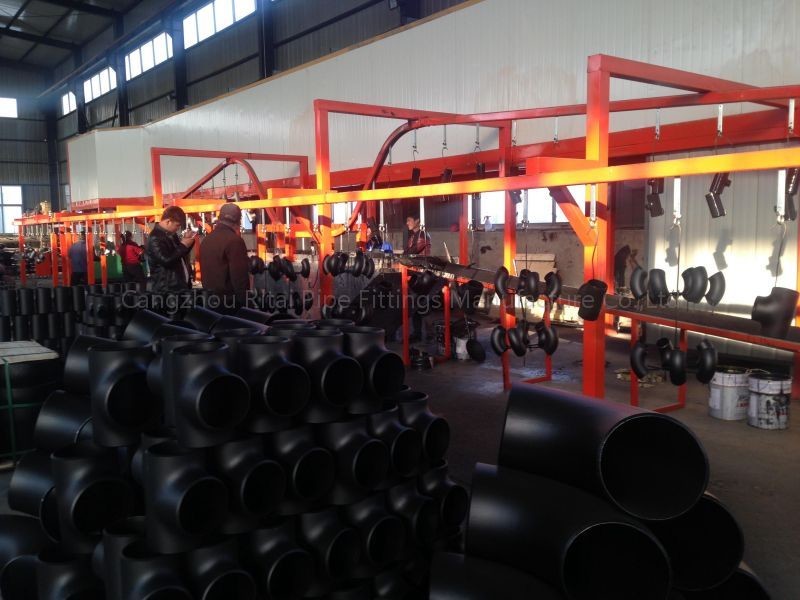 DN50 DN65 Steel Butt Weld Fittings ASTM WPB Seamless Eccentric Reducing Tee Straight