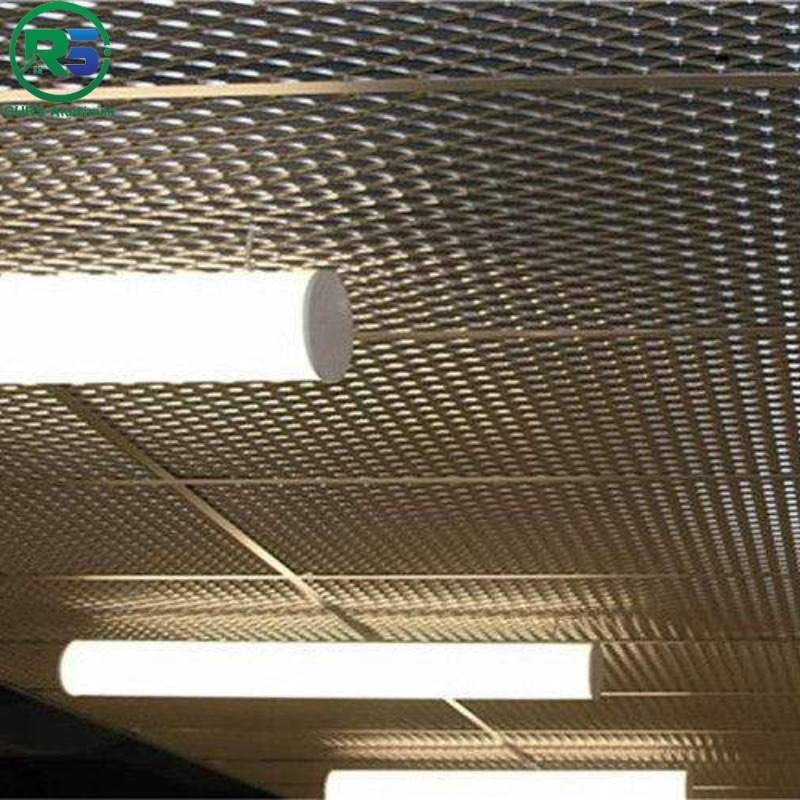 Flattened Aluminum Expanded Metal Sheet Decorative Aluminum Mesh 2.4m Width
