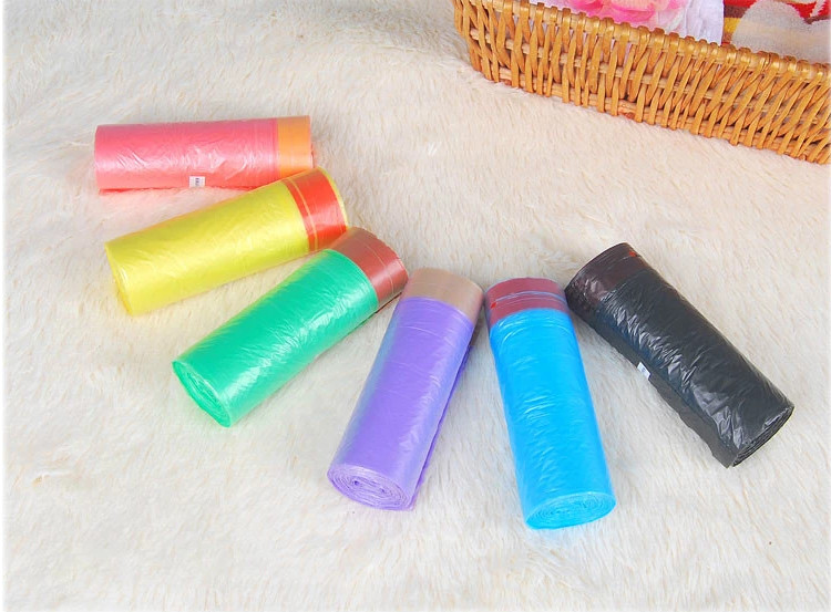 Transparent Drawstring Garbage Bags Flat Type Compostable Cornstarch Material