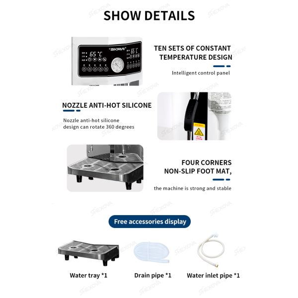 Fully Automatic Control Panel Double Steam Milk Foaming Machine For Coffee Shop