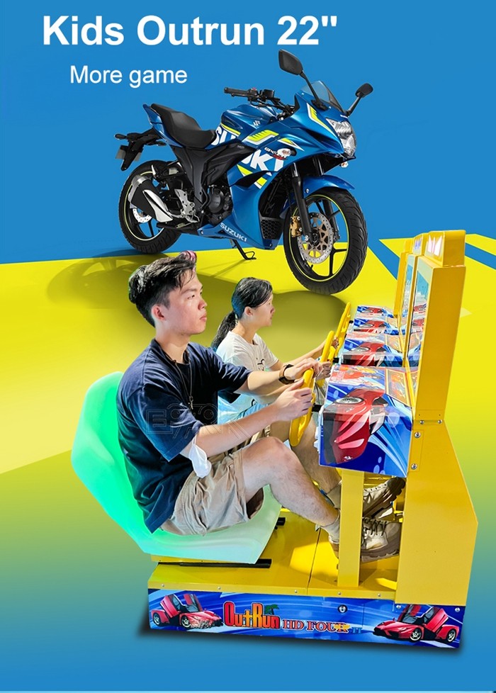 Supermarket Amusement 22" Kids Racing Game Machine With HD LCD Screen
