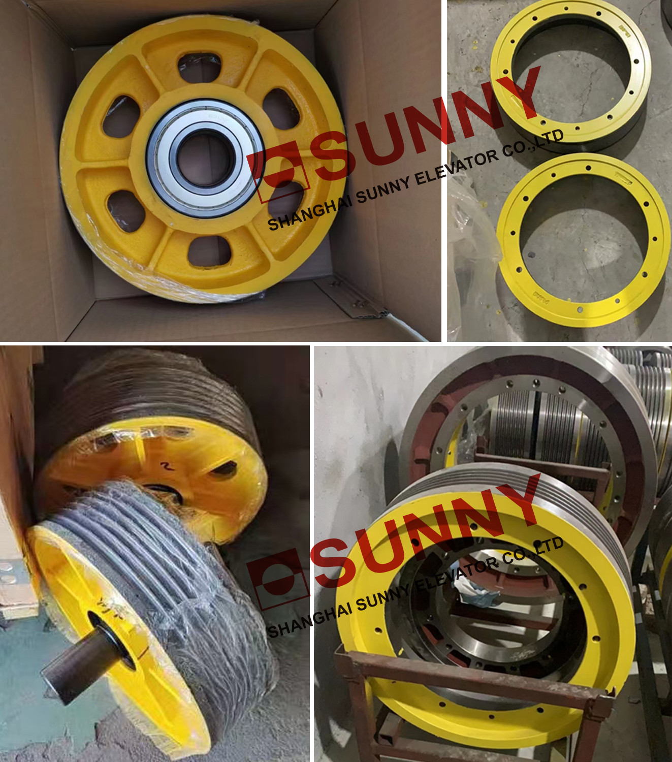 Elevator Traction Machine Elevator Spare Parts 240mm Sheave Diameter Blue