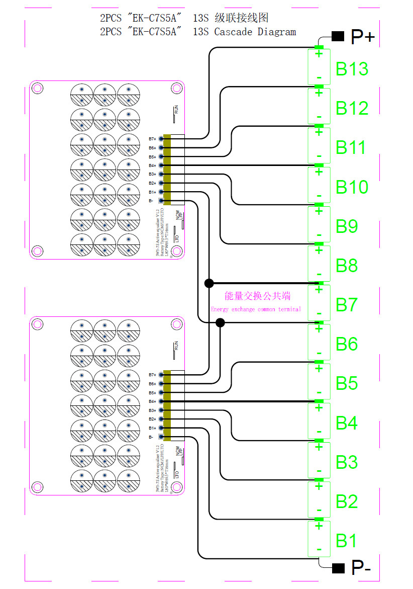 5S 6S 7S 12V 24V Active Balancer 150A 100A 200A 300A LFP / Lithium Battery Protection Board