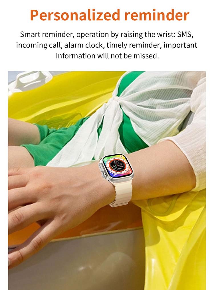 2.01" HD Screen Z69 Ultra Smart Wristband Watch For Women Fitbit Versa 2