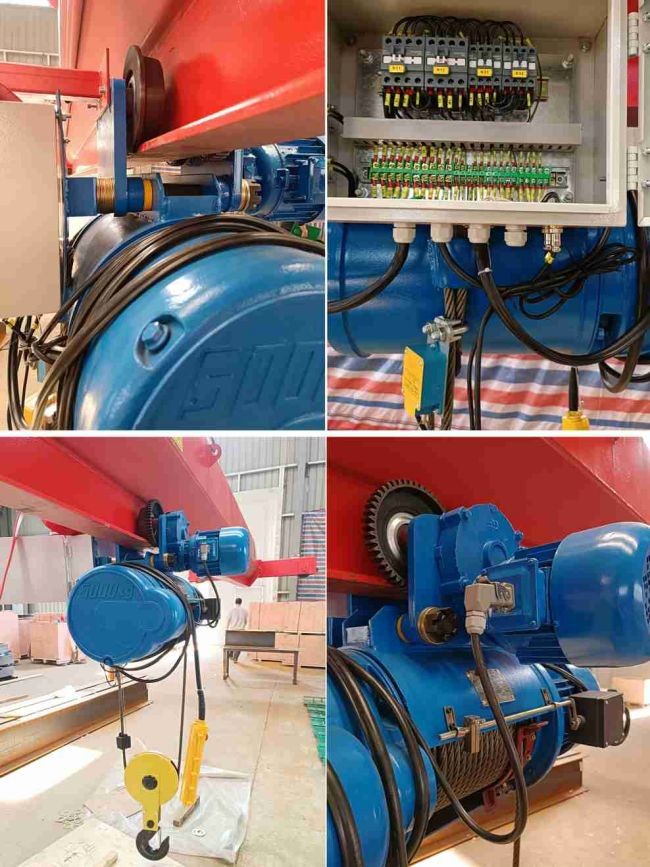 Electric Hoist Double Girder Bridge Crane LH Type 3 Ton To 20 Ton Overhead Crane