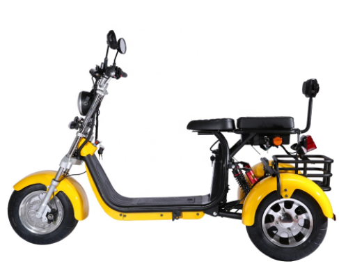 Red Green Three Wheel Electric Mobility Scooter For Adults Street Legal 60-80km 2000W