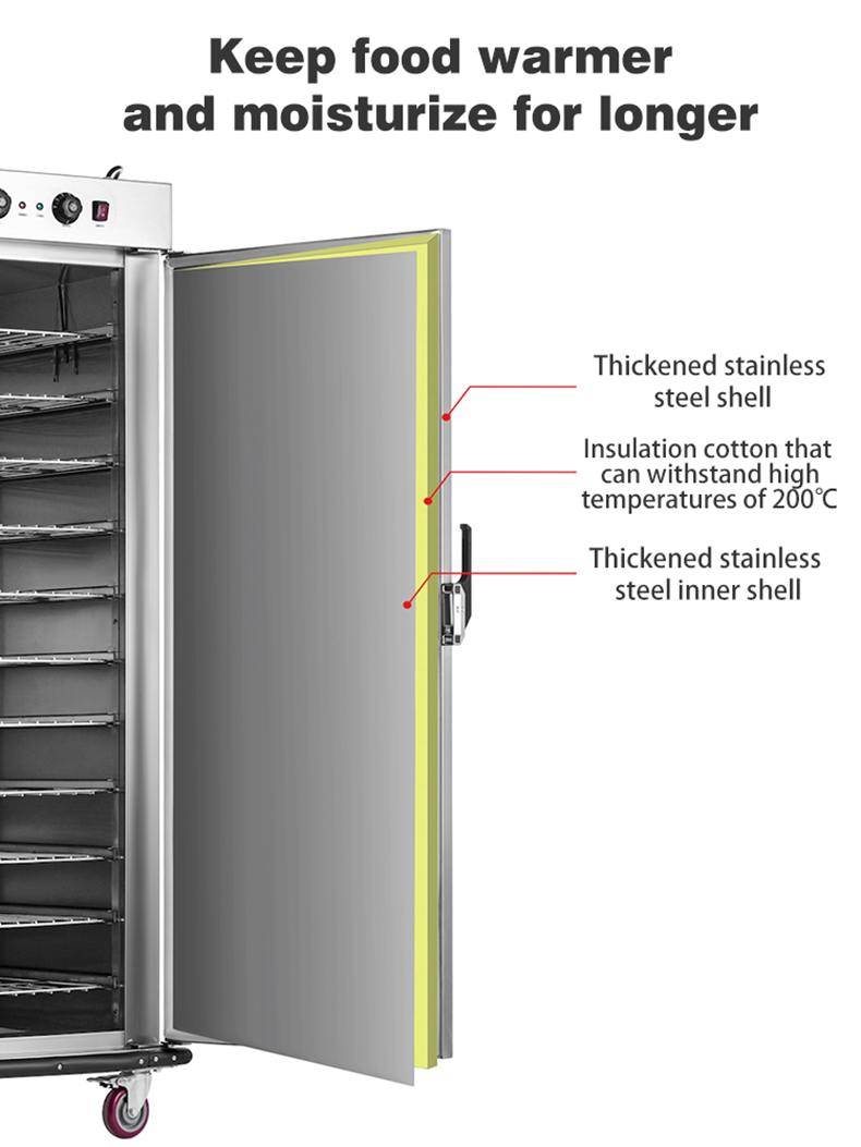 Convenient and Versatile Kitchen Tools Mobile Food Warmer Carts with 2620W Power