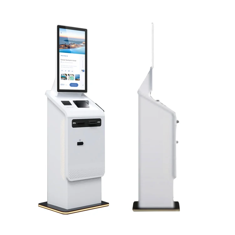 User-Friendly Self Service Currency Exchange Kiosk with Cash Dispenser and QR Code Scanner