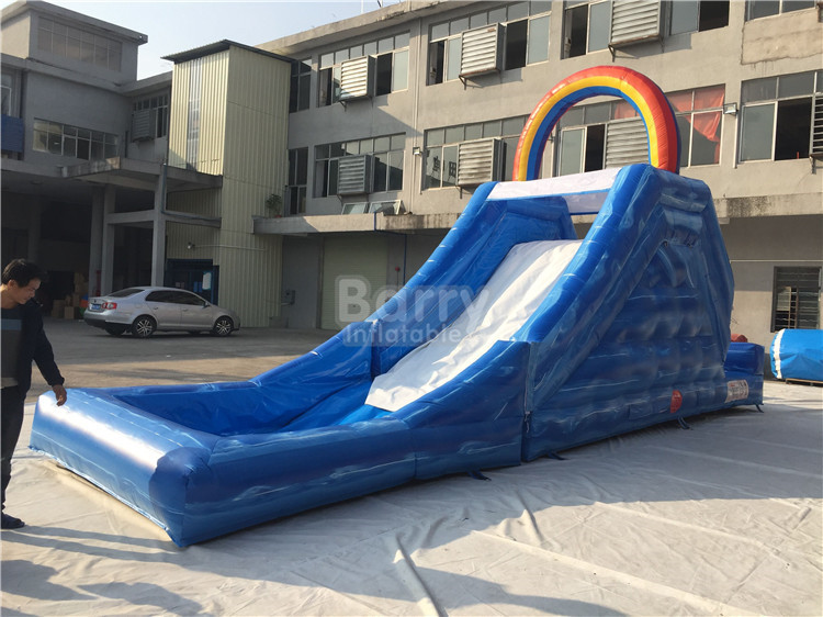Duable Rainbow Inflatable Water Slide For Children , Giant Inflatable Playground