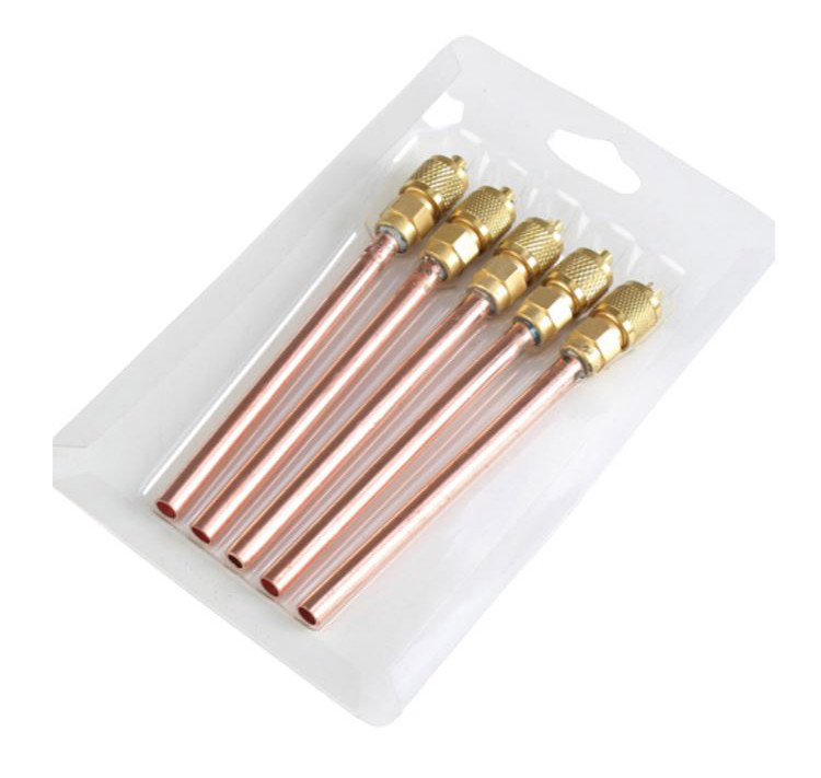 1/4 Refrigeration Charging Valve Copper Corrostion Resistant For Air Conditioner