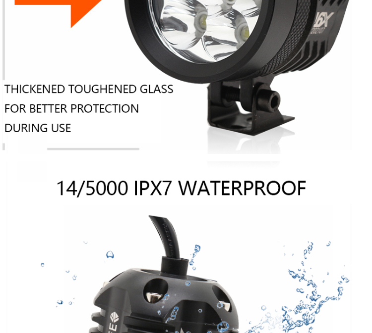 motorcycle headlight led L4X L6X 40W lamp electric vehicle 4-bead headlamp lighting car spotlights