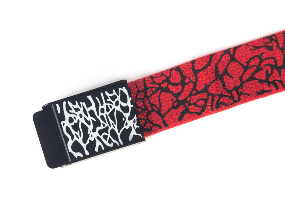 Totem Cotton Webbing Belts Burst Crack Unisex Canvas Belt Graffiti