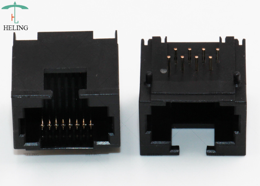 Black 1000 Base T RJ45 Modular Jack MJ3288-B011-HRN1
