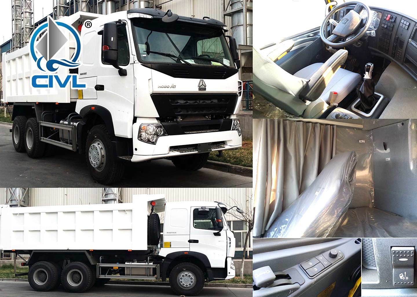 Unloading Sinotruk HOWO 6x4 Tipper Truck Heavy Duty Dump Truck 336HP