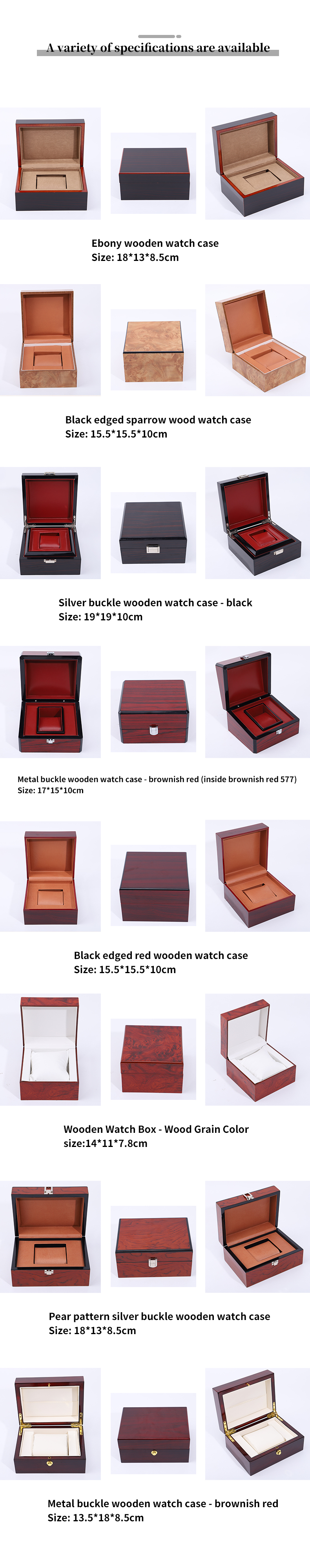 Exquisite Glossy Wooden Luxury Watch Storage Case Watch Holder Box Customizable