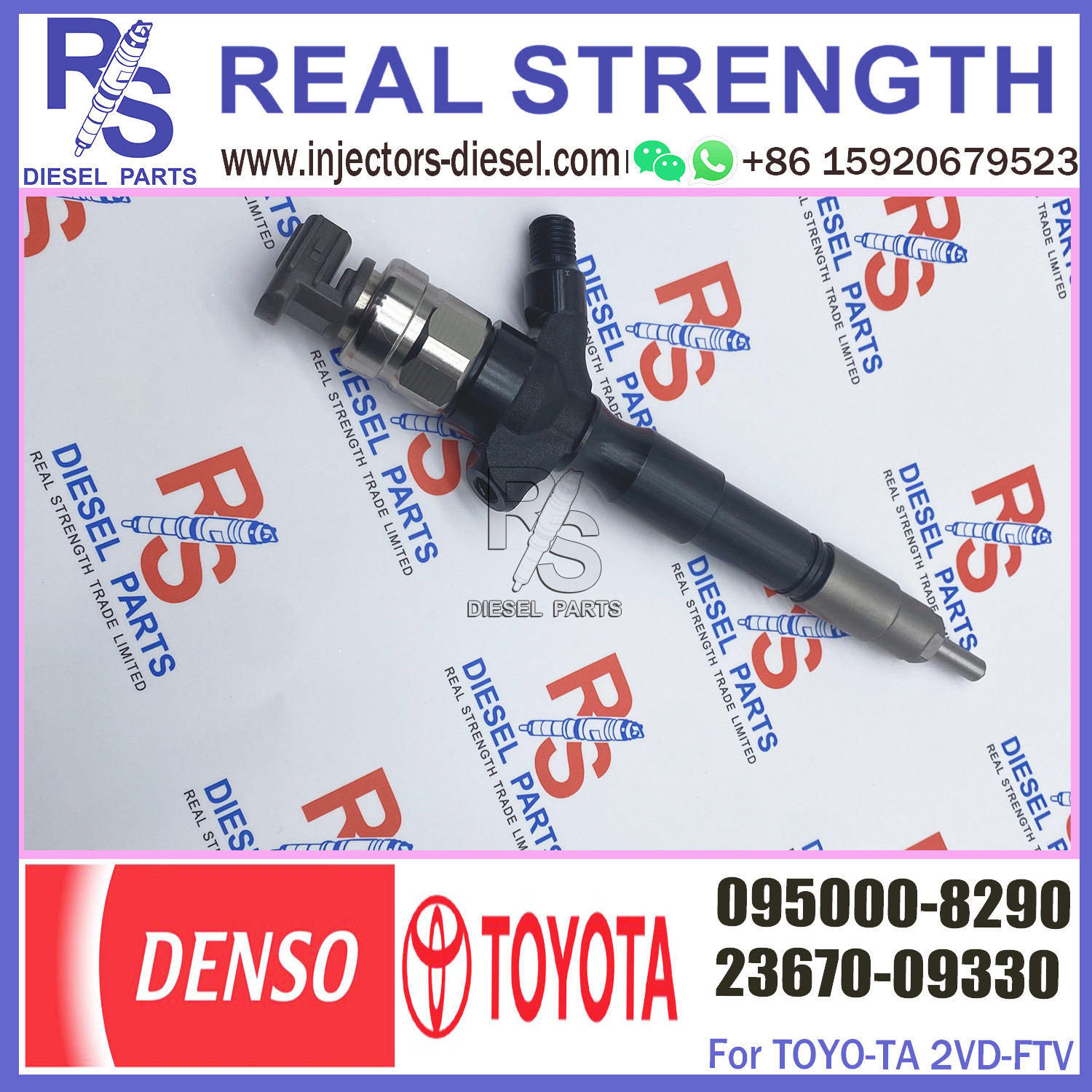 095000-8290 for Toyota Fuel Injector 23670-09330 23670-0L050 inyector 1KD FTV Engine Parts