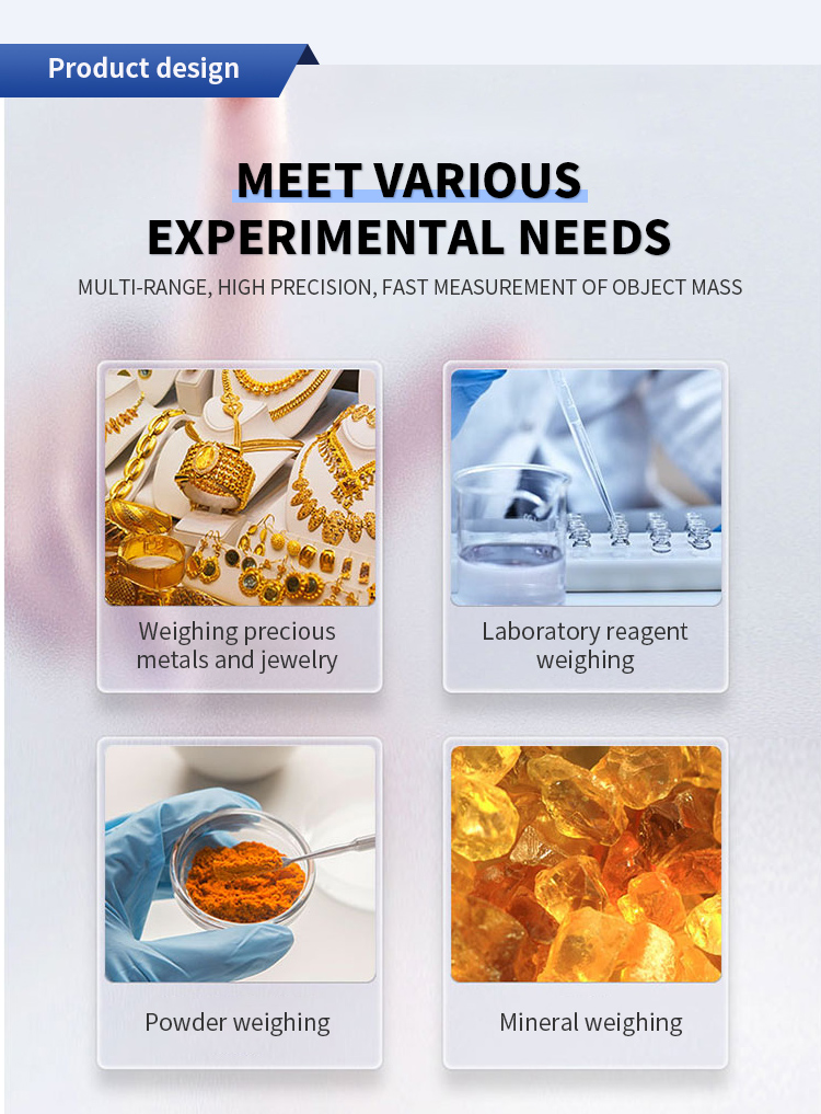 Accurate 0.1mg/0.01mg Dual Range Analytical Balance with Linear Error of ±0.1/±0.05mg