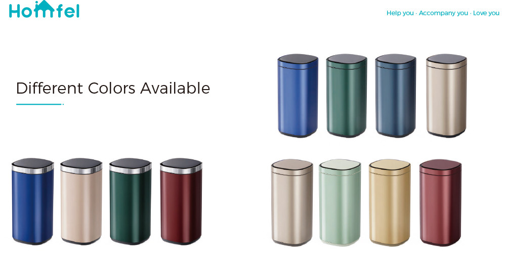 High Capacity Household Motion Sensor Trash Bin Stainless Steel Smart Sensor Bin Automatic Trash Can for Living Room 40L