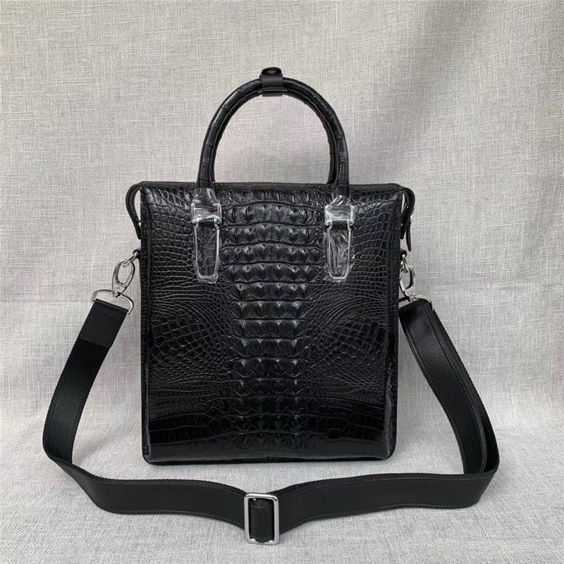 Exotic Genuine Real Crocodile Skin Men's Working Handbag Authentic Alligator Leather Laptop Briefcase For Male