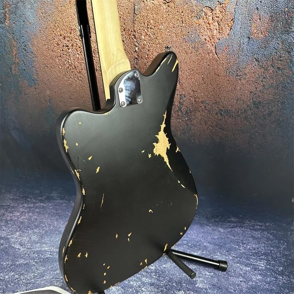 2024 Deluxe Handed Fano Style Relic Electric Guitar Custom Guitar Factory Aged Black Guitar P90 Pickups