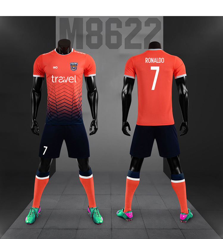Custom Printing Adult Children Football Uniform Training Uniform Quick Dry Breathable Team Uniform Light Board Jersey Soccer