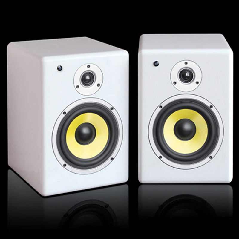 Hi Res Audio Active Monitor Speaker Powered HiFi Bookshelf Loudspeakers With Rear Port