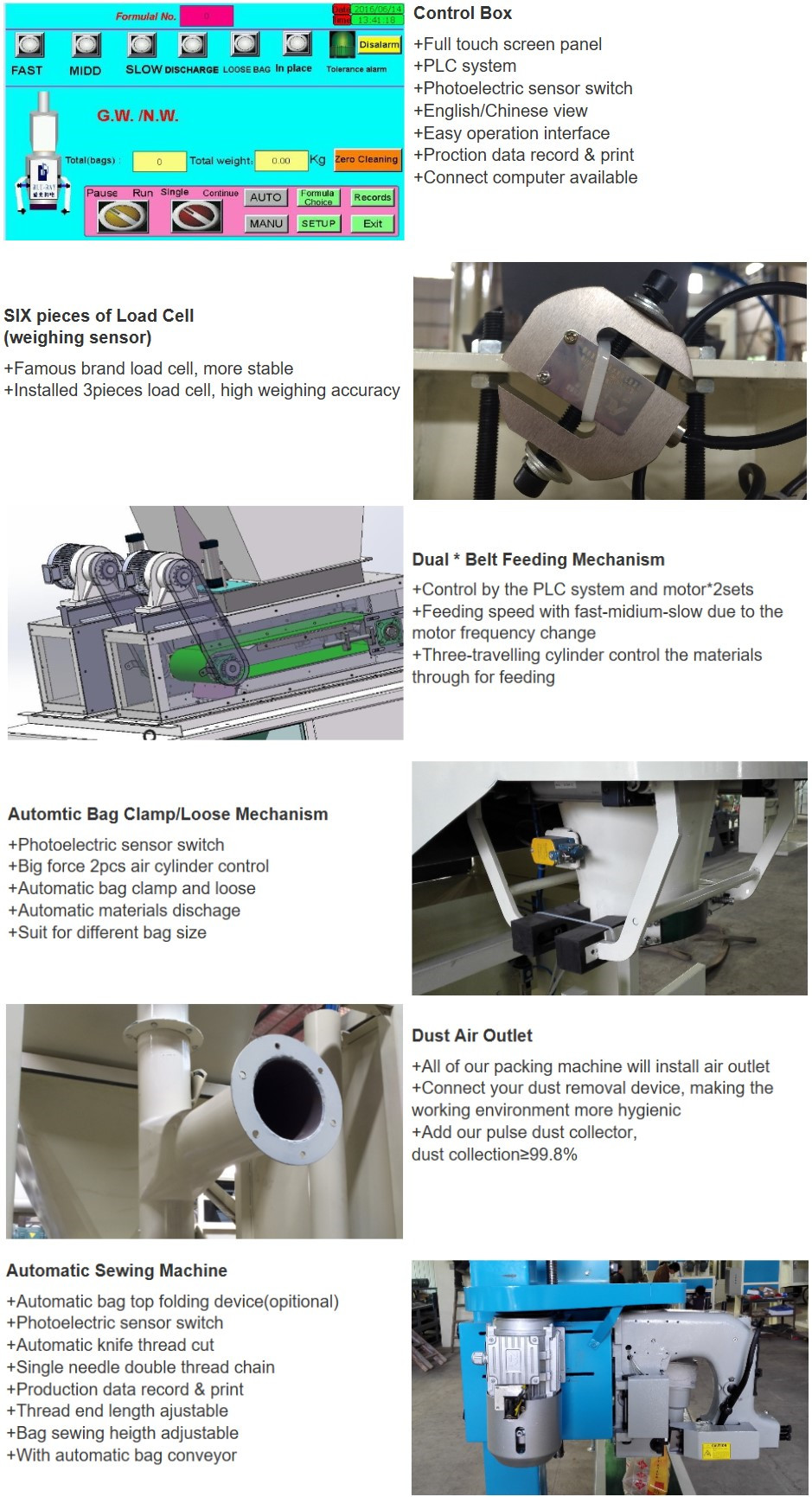 1000kg Mechanism Compost Mushroom Bag Filling Machine
