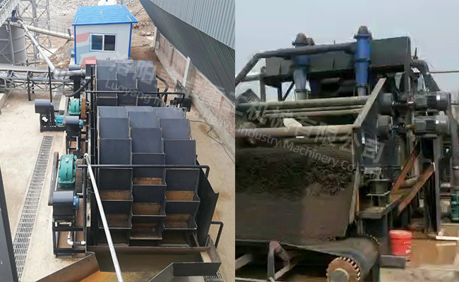 50 Tph Sand Power Washer , Gravel Washing Machine Recycling Dewatering Line