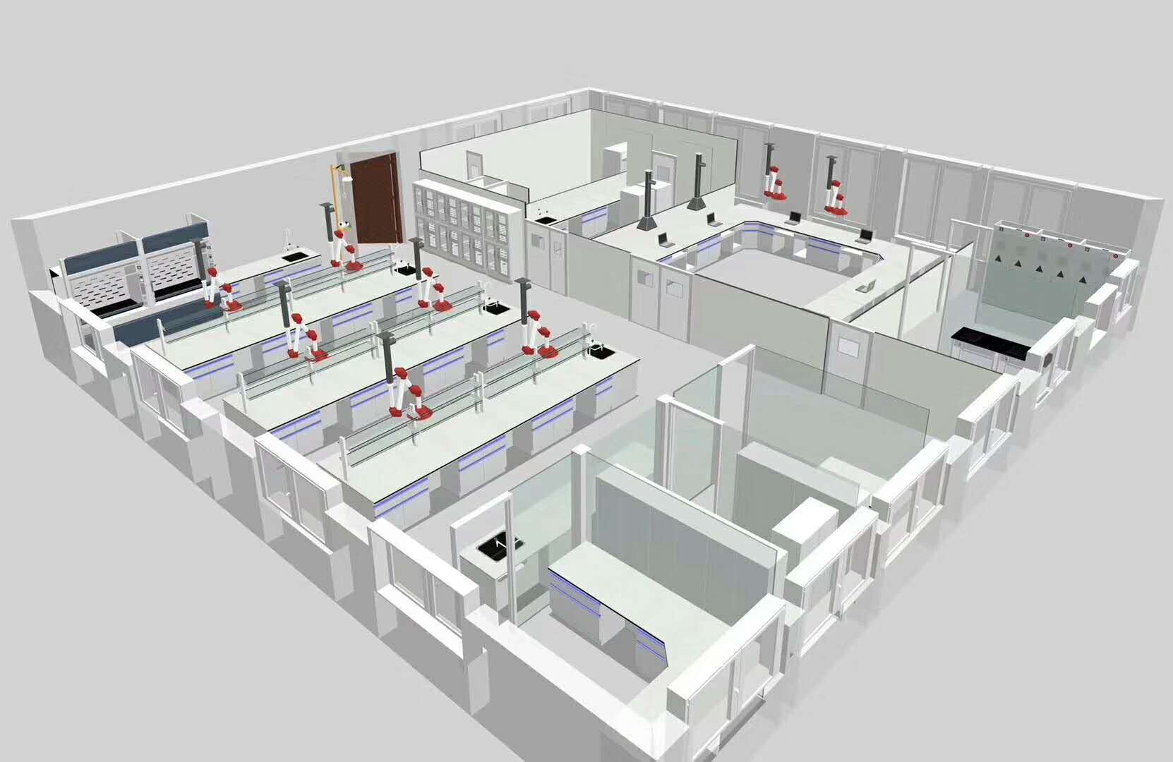 Laboratory equipment explosion proof lab fume hood with scrubber