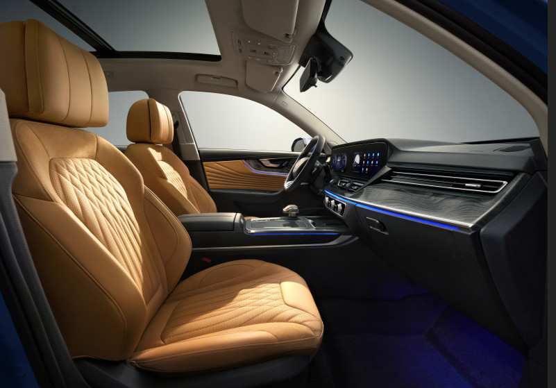 Blue Hongqi Sports Utility Vehicle 185kw 5 Seater Gasoline Hongqi Suv