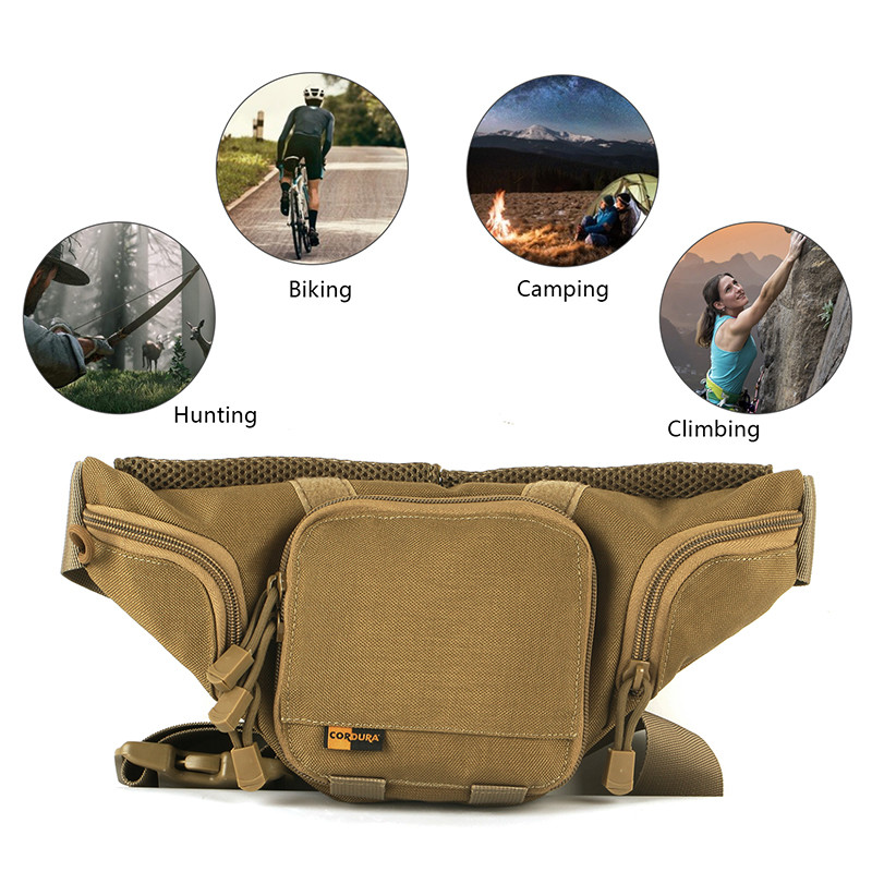 Outdoor Running Messenger Chest Bag , Cycling Shoulder Multi - Function Tactical Waist Bag