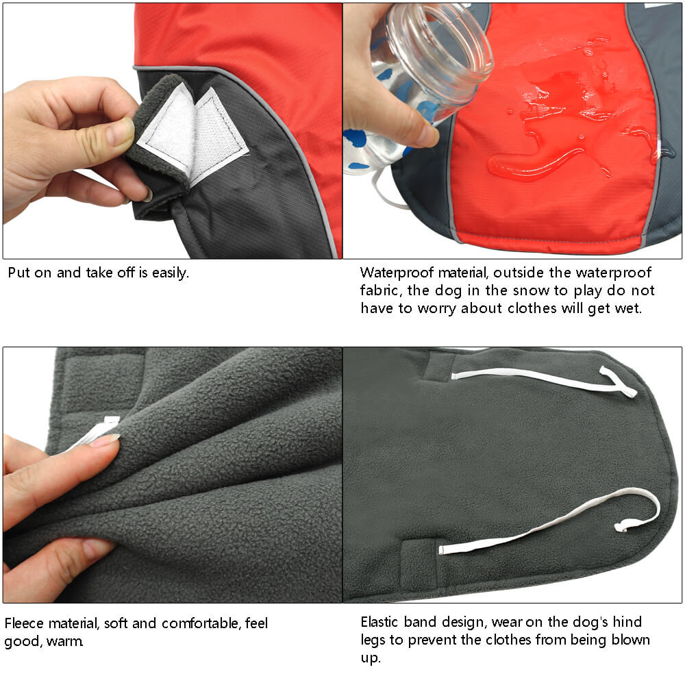 Waterproof Pet Clothes Dog Winter Coat Warm Puppy Jacket Vest