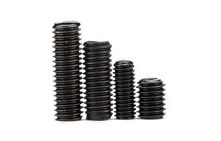 Headless Alloy Steel Metal Set Screws Slotted Drive Flat Point DIN24766