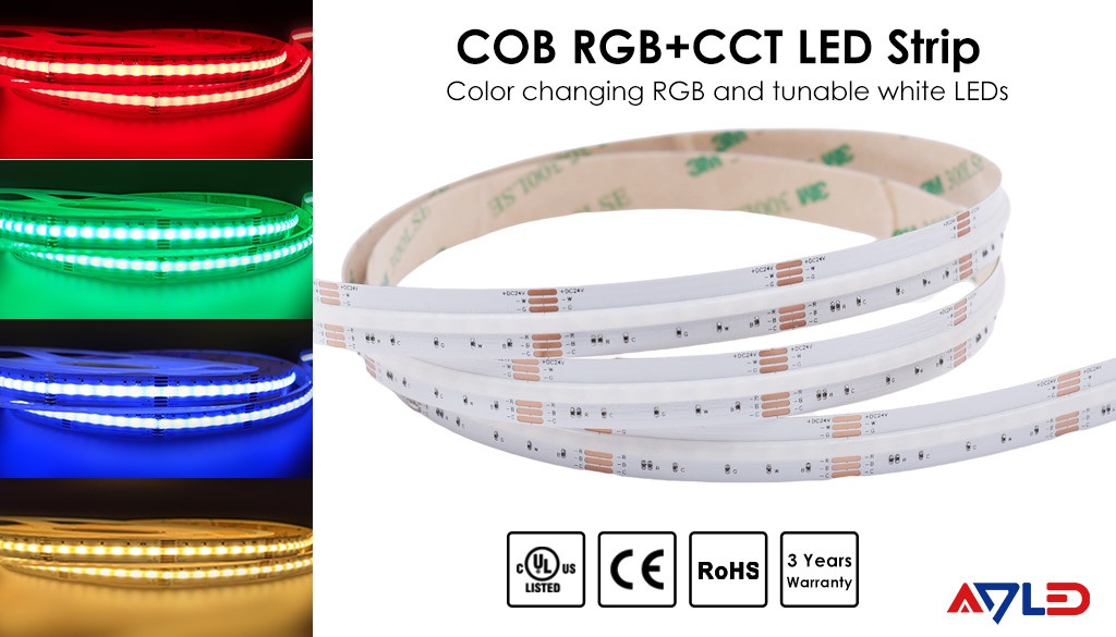 RGB CCT Led Strip COB Strip Light Multi Coloured Garden Led Streifen