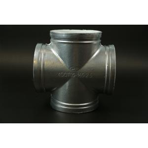 Buy cheap Silver Lined 4 way elbow pipe fitting Ductile iron Grooved product