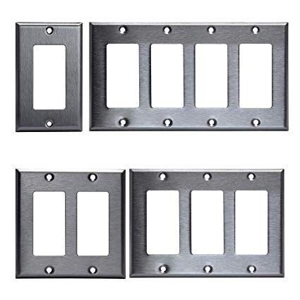 ROHS ISO Certified Stainless Steel Wall Plate for Switches Customizable as per Demand