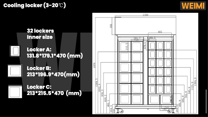Micron Exported Globally Customized Locker Vending Machine For Eggs Cheese Fresh Flowers Vending Machine