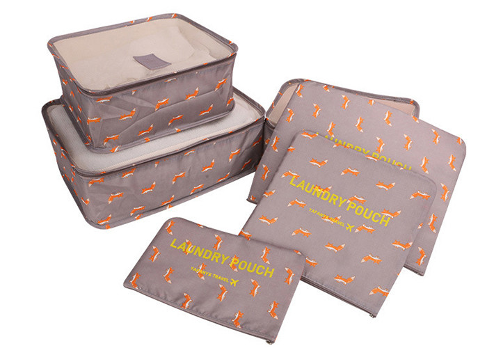 Cartoon travel storage bag 6pcs set luggage sorting sub-bags clothing travel bag