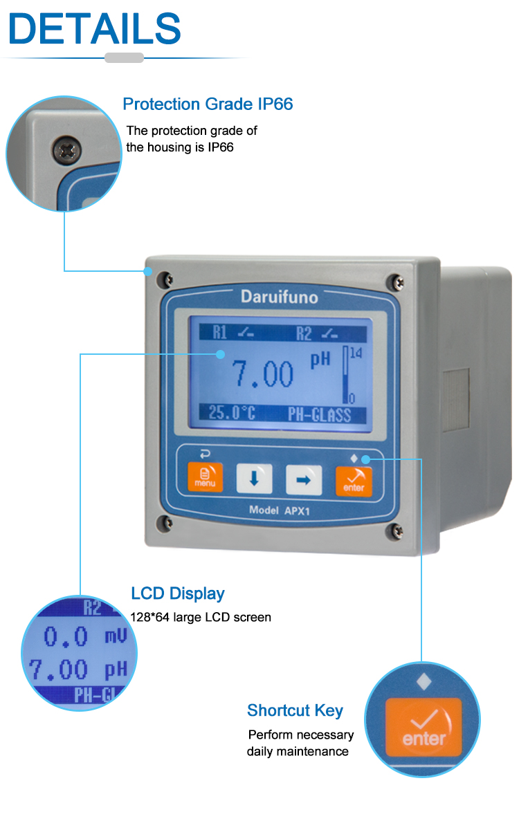 Calibration Value Settable PH Meter For Wastewater Online Monitoring