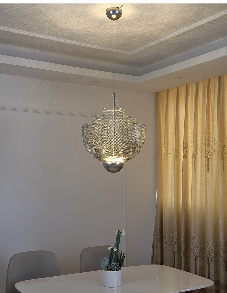 Creative modern gold metal ceiling chandelier art decor hanging lamps led pendant light