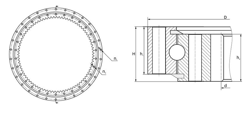 9245698 Slewing Bearing Swing Ring Circle for ZAX330-3 ZX330-5G ZX350-3 ZX400L-5G Excavator