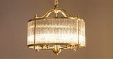 2700k To 6500k Clear Glass Drum Chandelier