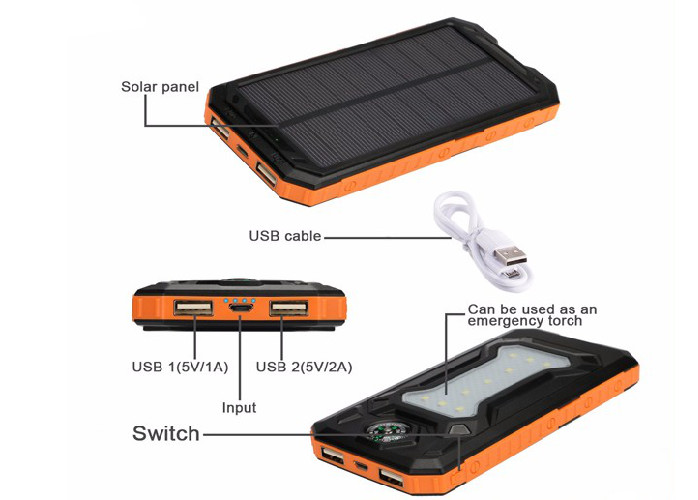 Tablet Mobile Phones Portable Solar Panel Charger / Solar USB Charger