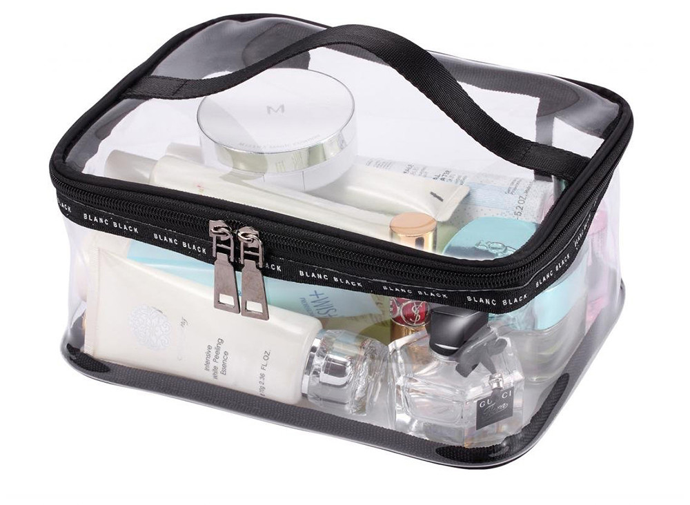 Double Zipper Travel Transparent PVC Cosmetic Bag